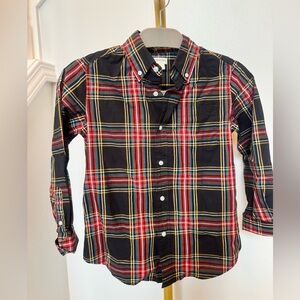 Crew cuts Boys' button-down poplin shirt in plaid